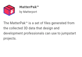 MatterPak™ icon with description of 3D data files for design and development professionals
